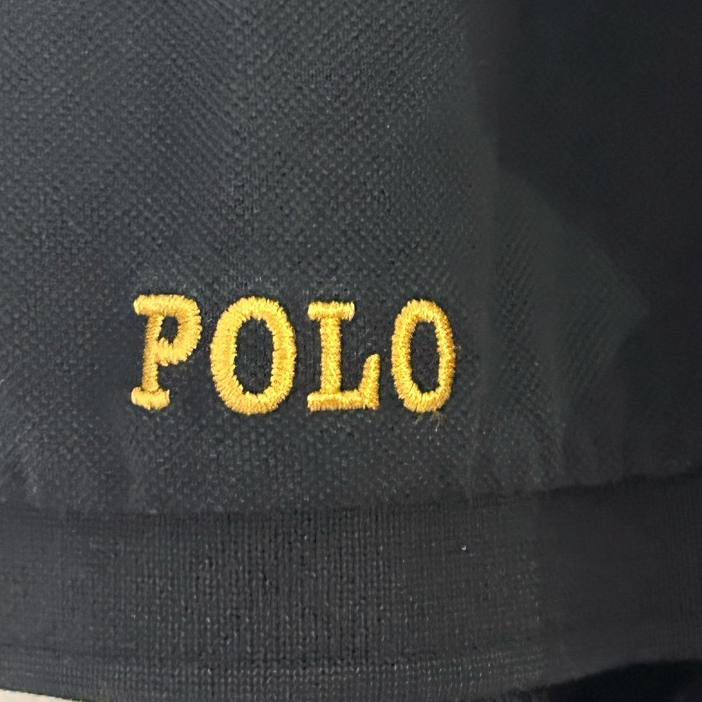 Polo Ralph Lauren Men's XL Classic Fit Polo Shirt Black Mesh Short Sleeve Cotton - Picture 4 of 6
